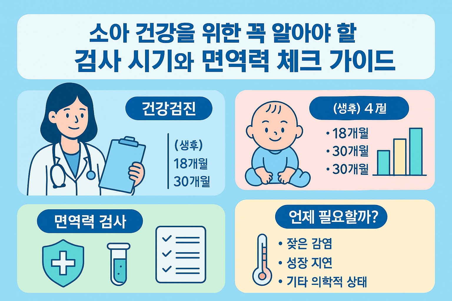 "소아 건강을 위한 꼭 알아야 할 검사 시기와 면역력 체크 가이드"