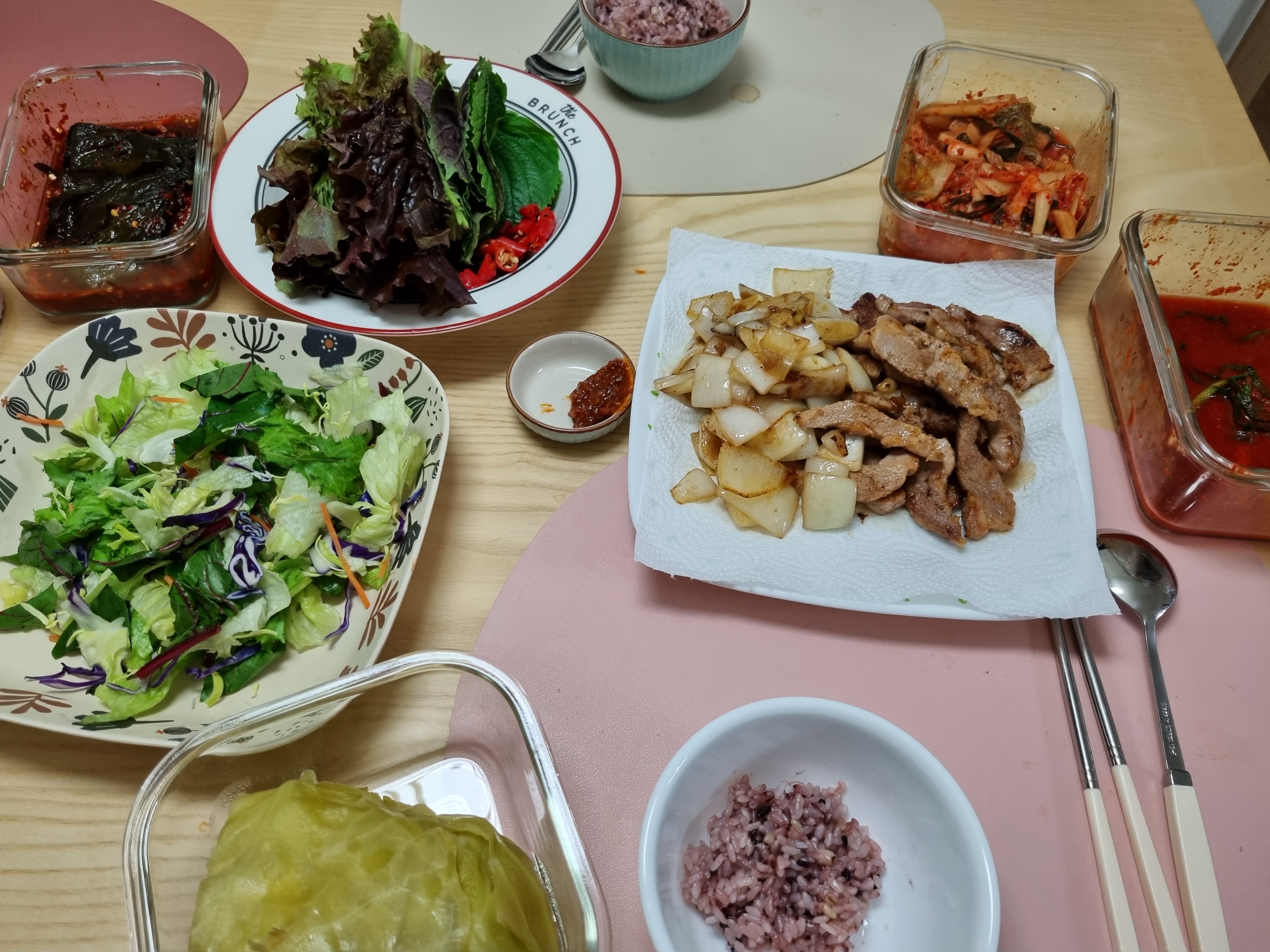 최대한 밥을 적게 먹는 사진