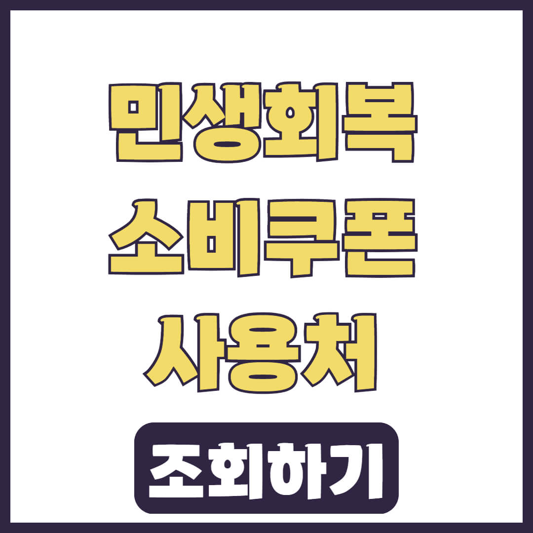 잠실 민생회복 소비쿠폰 사용처 조회 방법