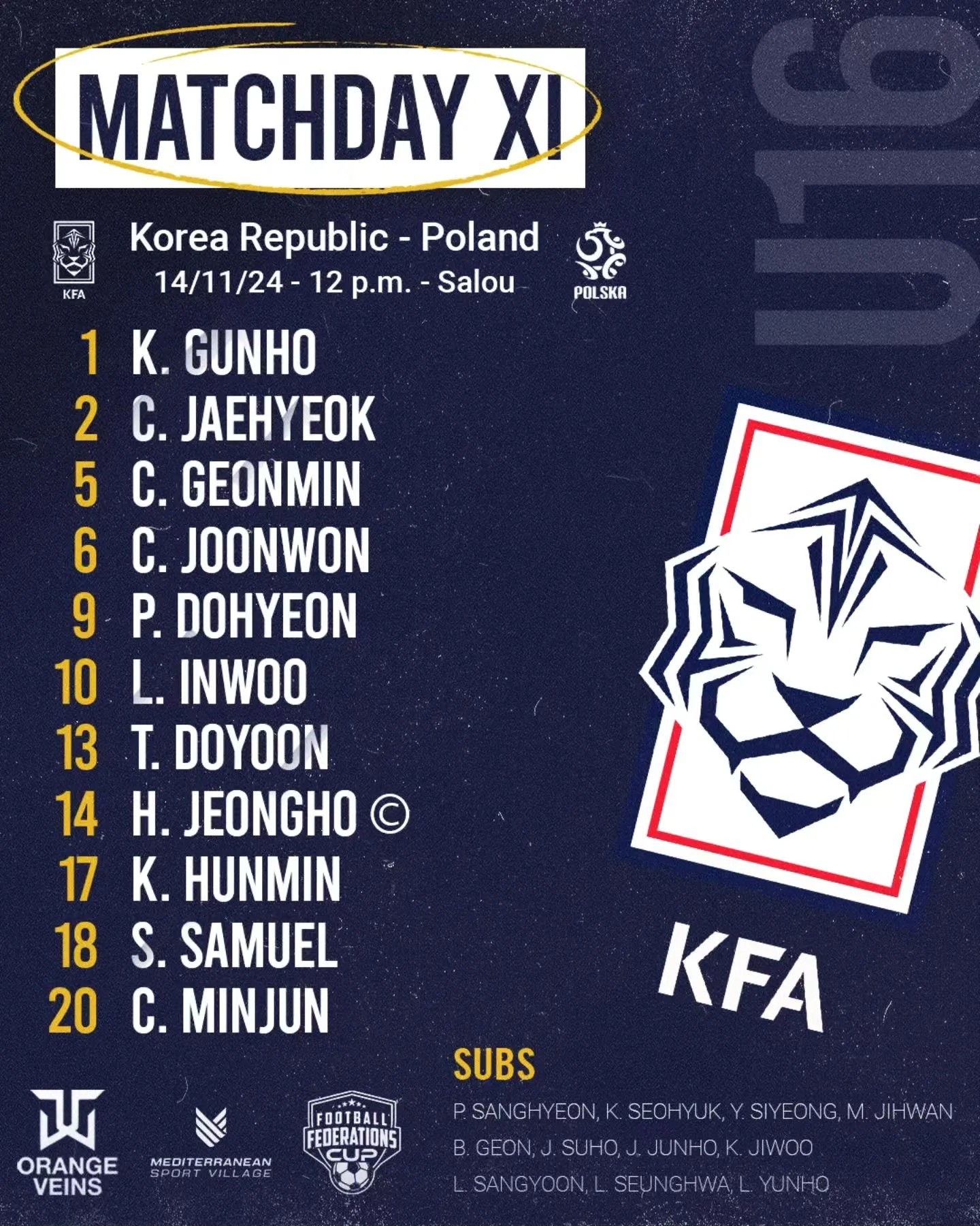 Football Federations Cup U16 U-15 축구 대표팀 폴란드전 경기 결과! 다음 경기 일정 중계 정보 국제 친선 대회