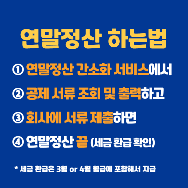 연말정산 하는 법 간단한 절차