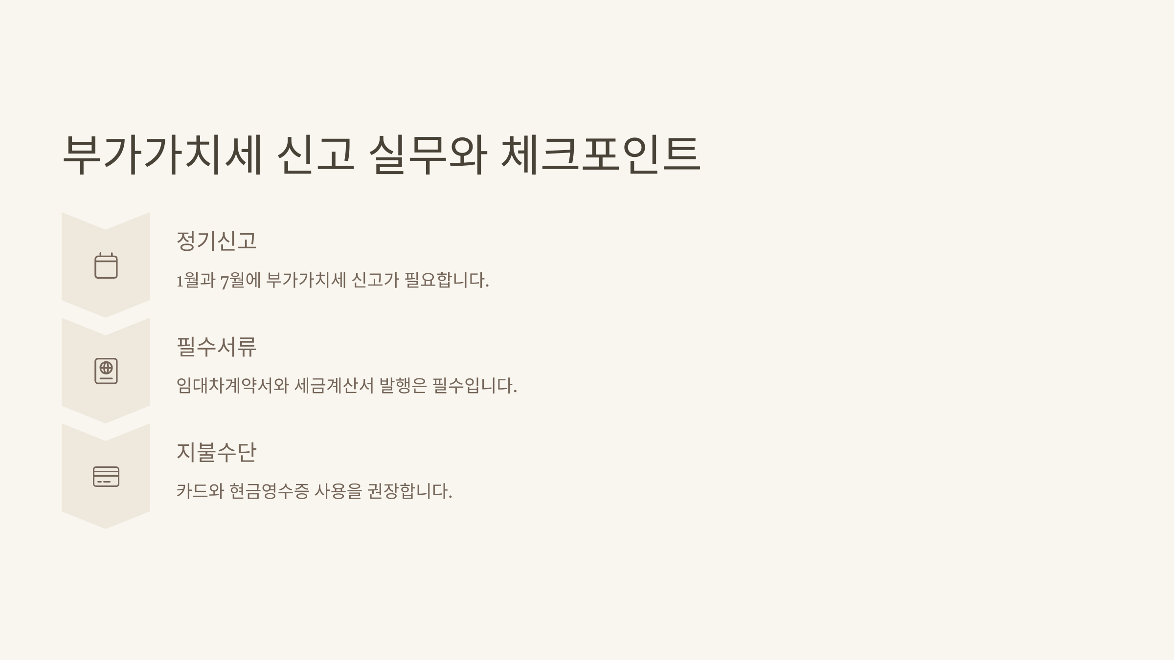 부가가치세 신고와 주의사항