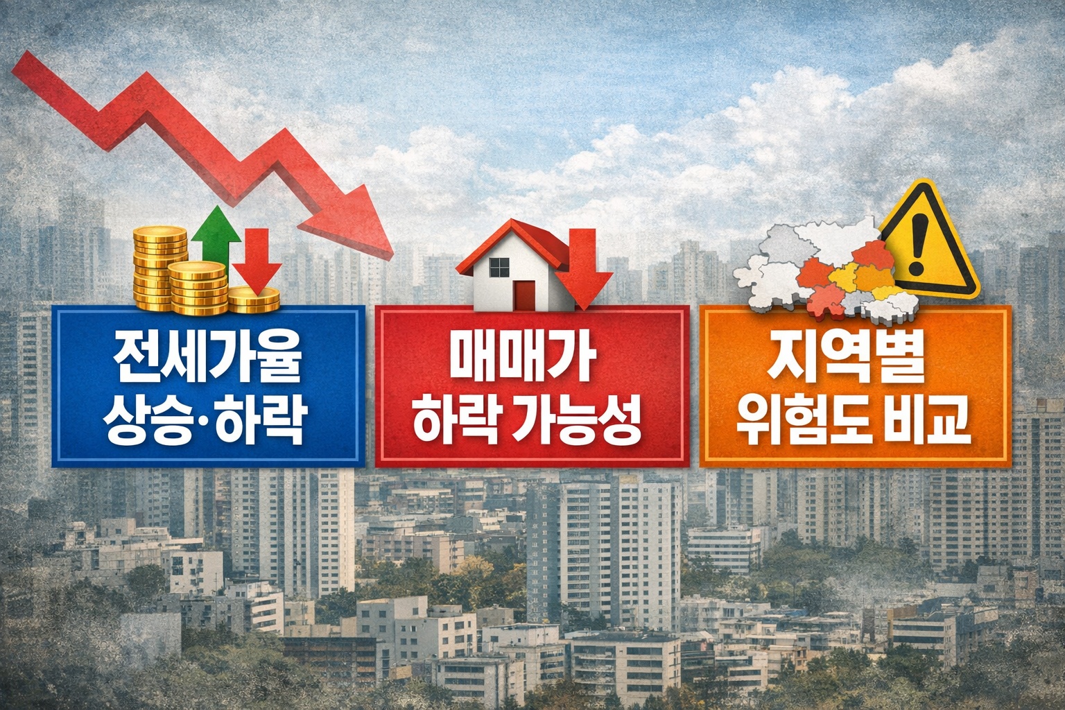 전세가율 데이터로 전세&middot;매매시장 위험도 판단하는 법