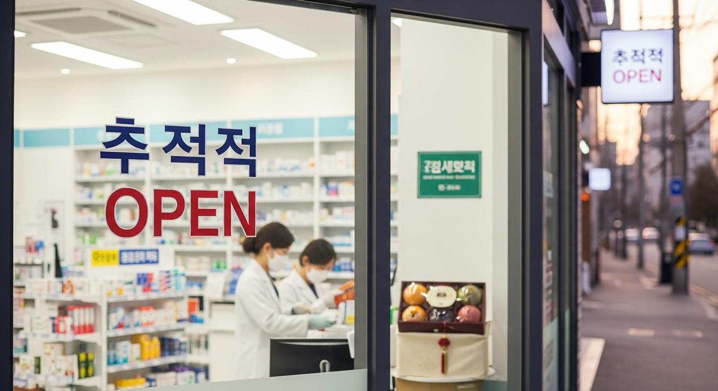 추석때 문여는 약국