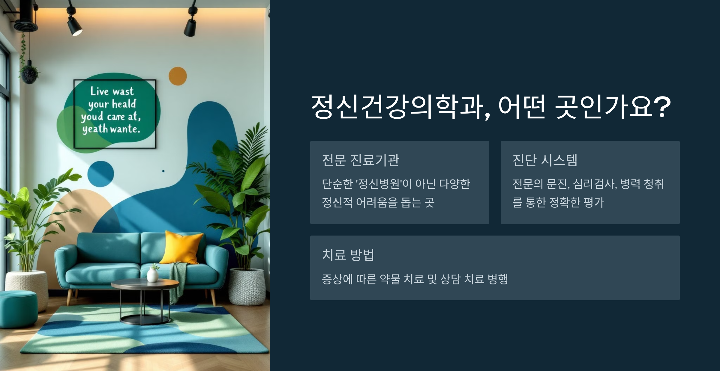 정신건강의학과, 어떤 곳인가요?