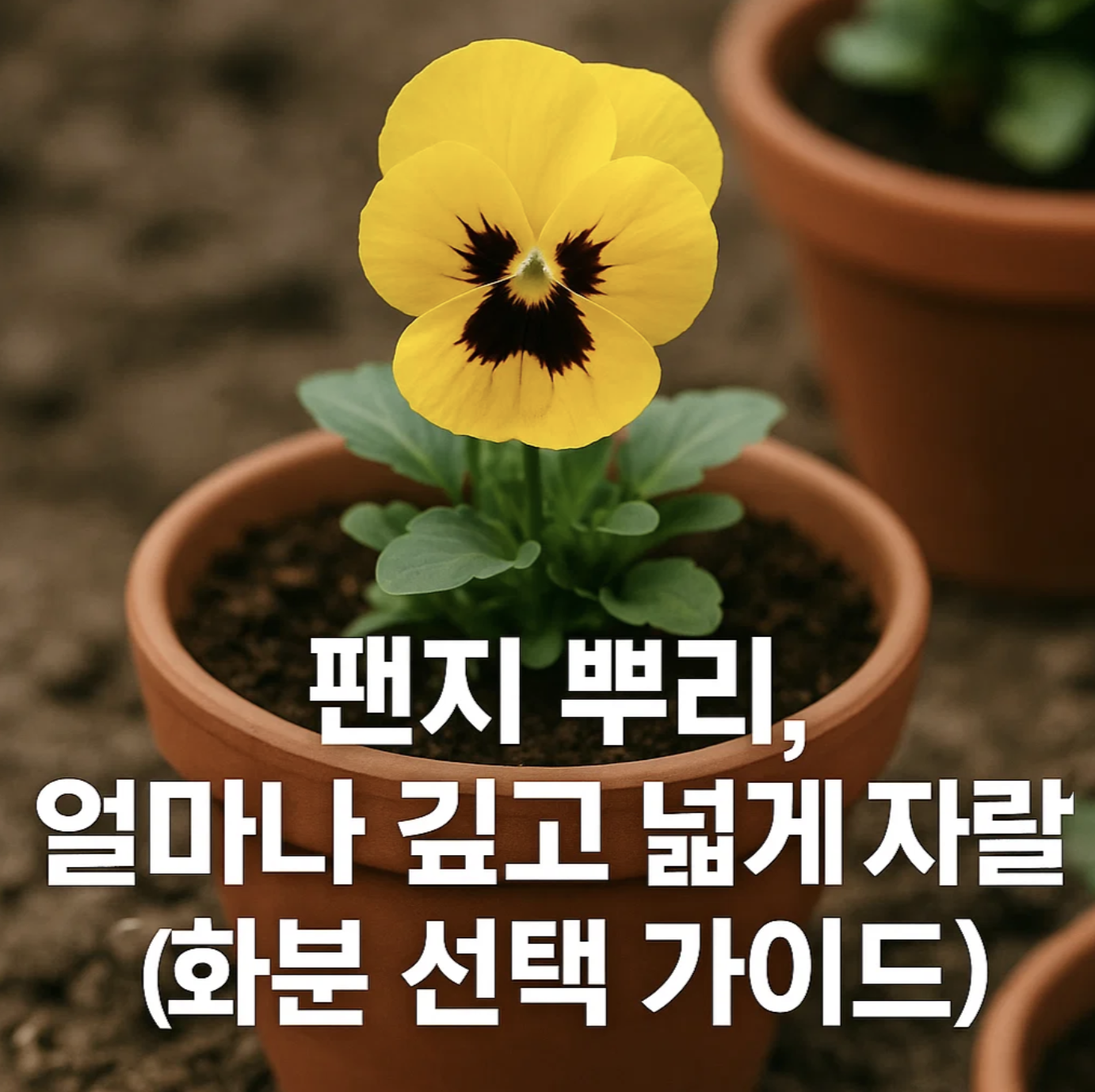 팬지 뿌리, 얼마나 깊고 넓게 자랄까? (화분 선택 가이드)