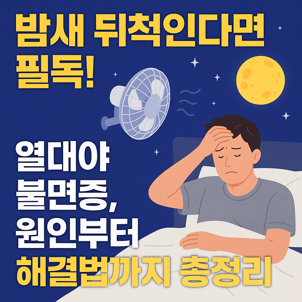 열대야 불면증 원인 해결책