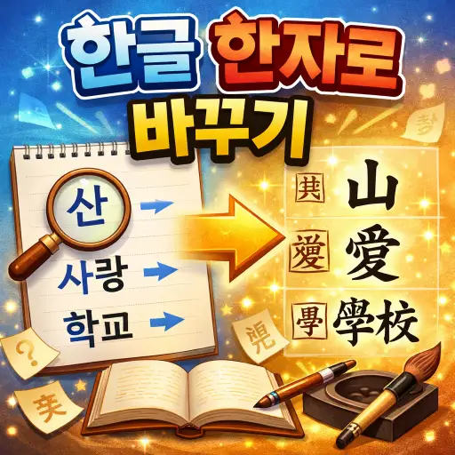 한글 한자로 바꾸기 방법