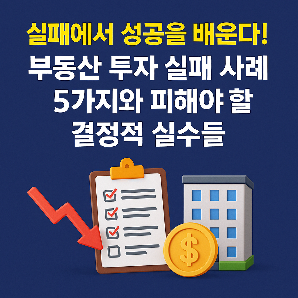 &ldquo;실패에서 성공을 배운다! 부동산 투자 실패 사례 5가지와 피해야 할 결정적 실수들&rdquo;