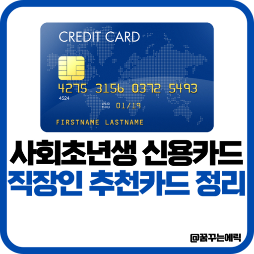 사회 초년생 필수 신용 카드 추천