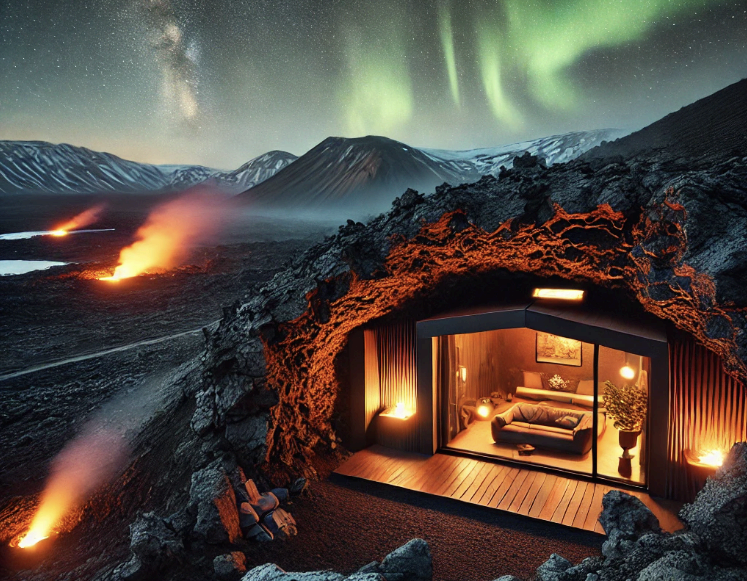 아이슬란드의 용암 동굴 로지 – 화산 지형 속에서의 색다른 체험