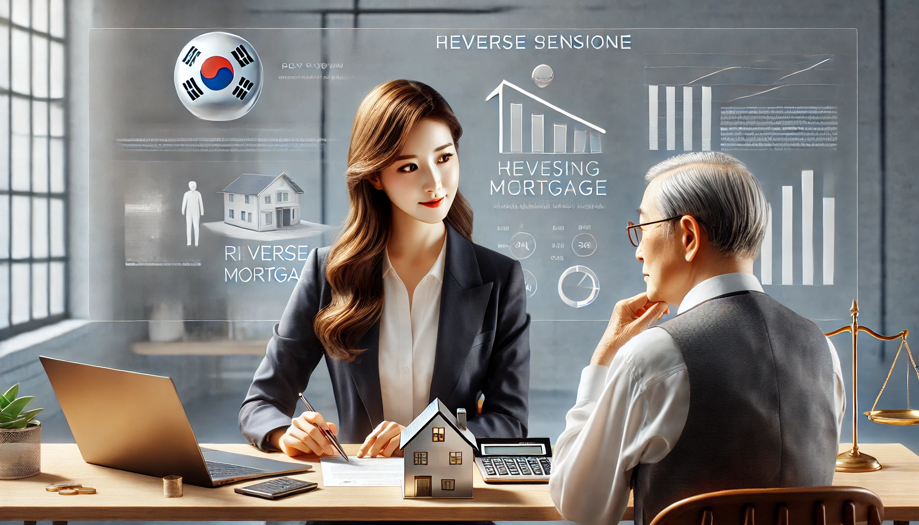 주택연금 상담하는 이미지