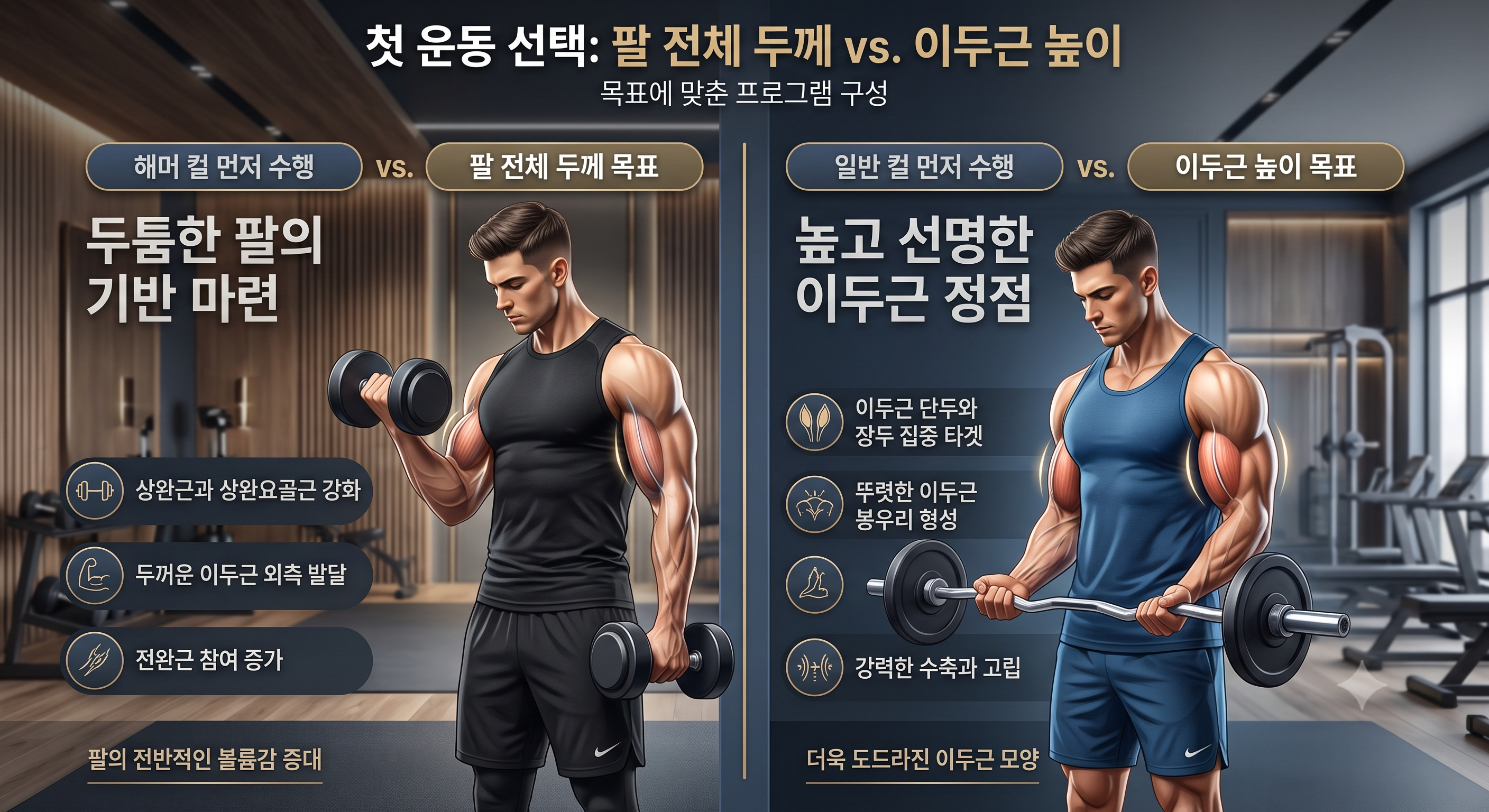 첫 운동 선택