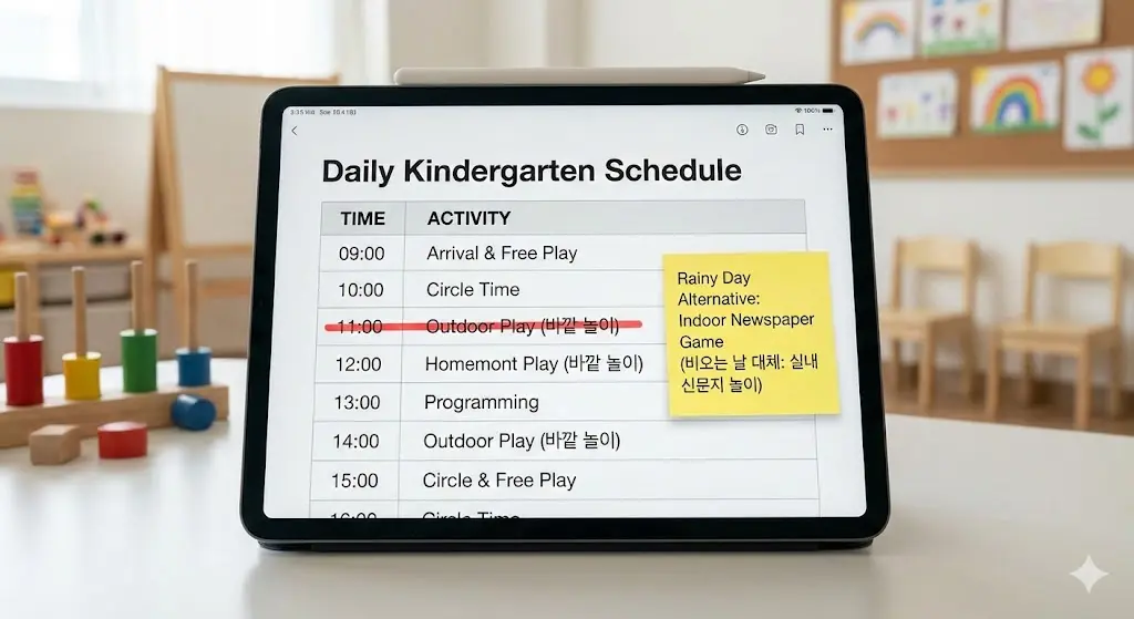 일과 시간대별 활동 템플릿 자동 생성하기