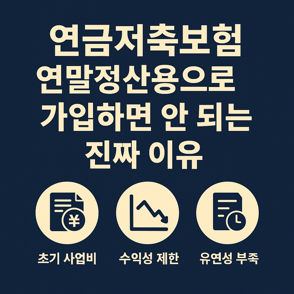 연금저축보험 주의사항