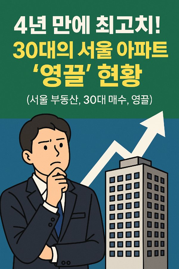 4년 만에 최고치! 30대의 서울 아파트 &lsquo;영끌&rsquo; 현황 (서울 부동산, 30대 매수, 영끌)