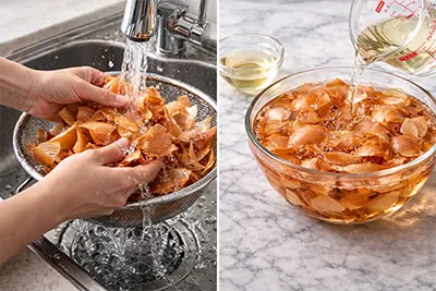 양파껍질 세척하기