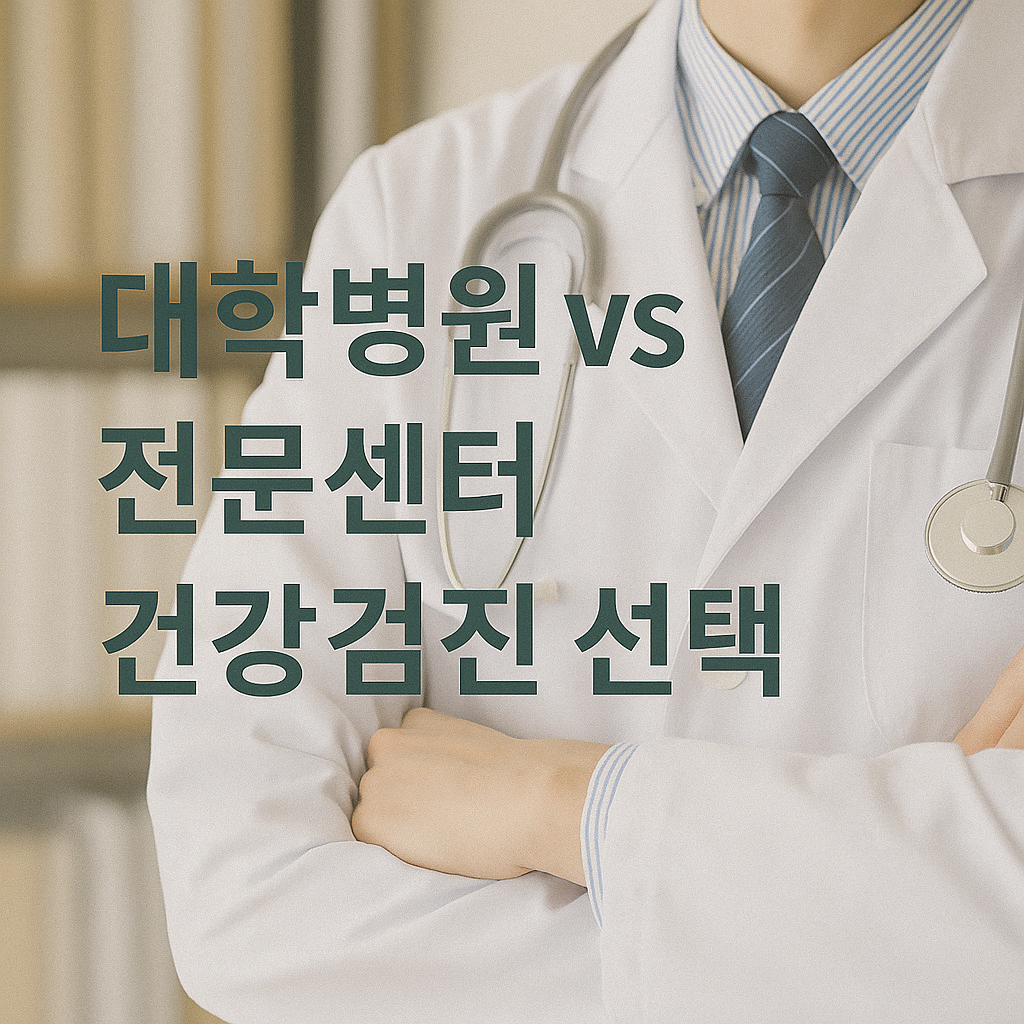 대학병원 vs 전문센터 건강검진 선택 안내 이미지