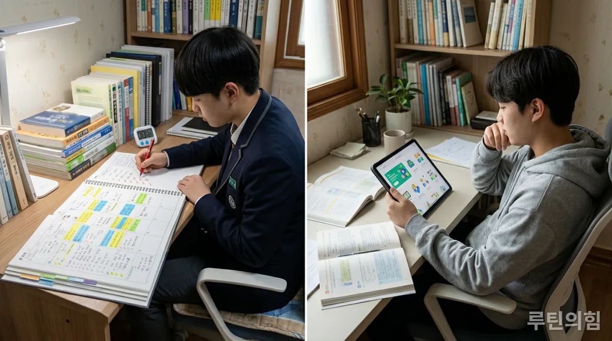체계적인 계획표를 세우는 판단형 학생과 유연하게 공부하는 인식형 학생
