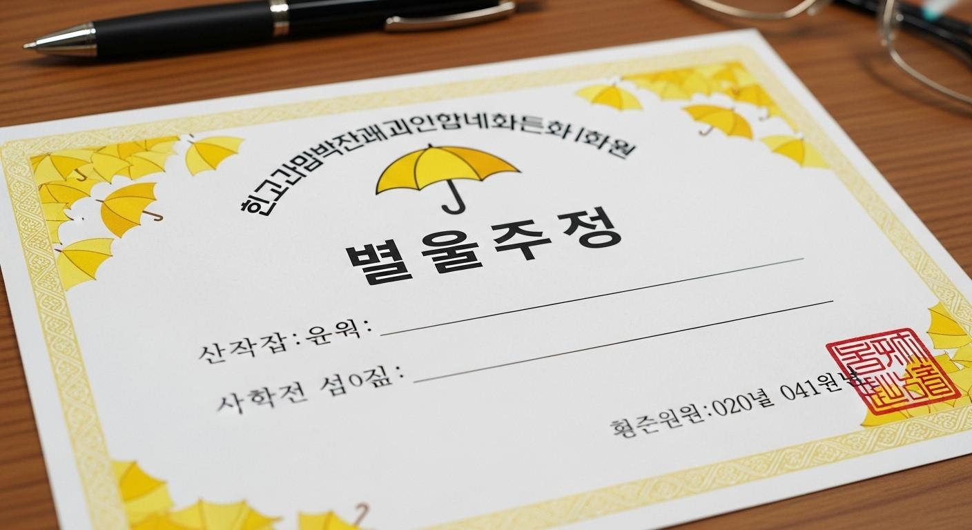 노란우산공제 가입증서