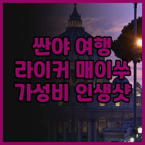 싼야 여행객 필독! 라이커 매이쑤 후..