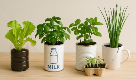 재활용 화분 사진