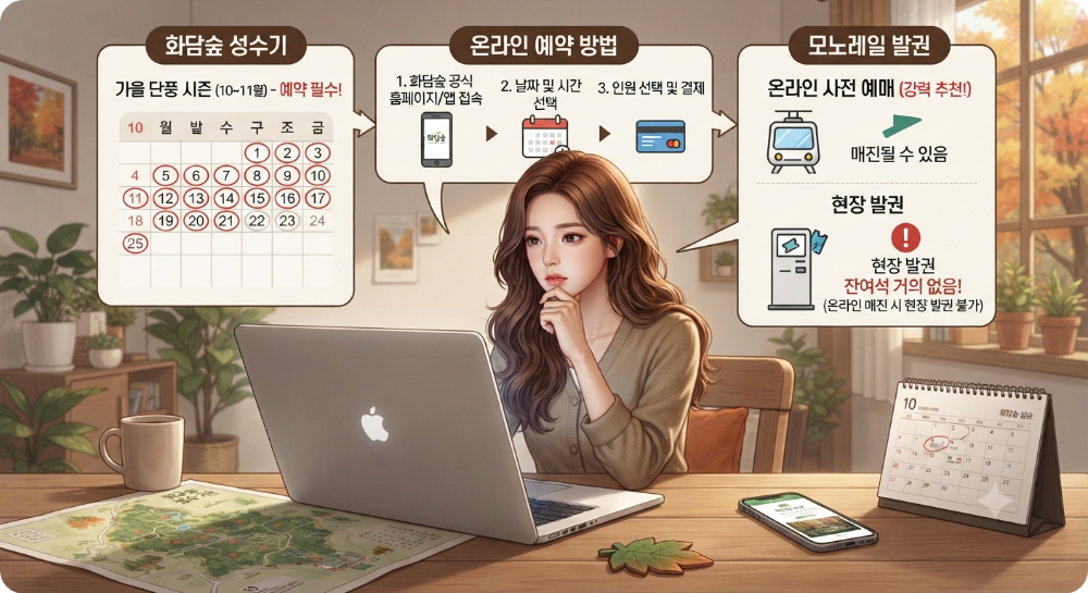 화담숲 예약하기 ai 이미지