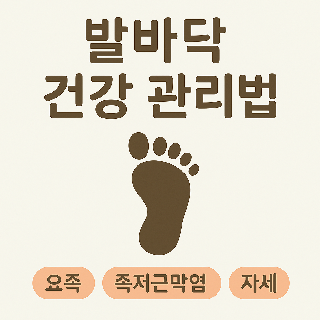 발바닥 건강 관리법 (요족, 족저근막염, 자세)