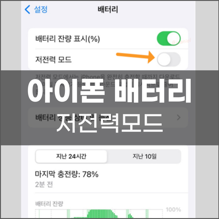 아이폰 저전력모드 해제 방법 포스팅 썸네일