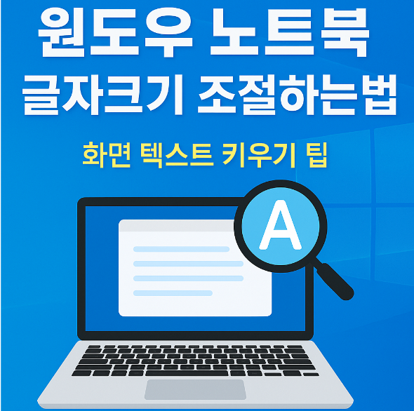 윈도우 노트북 컴퓨터 글자크기 조절하는 법 – 화면 텍스트 키우기
