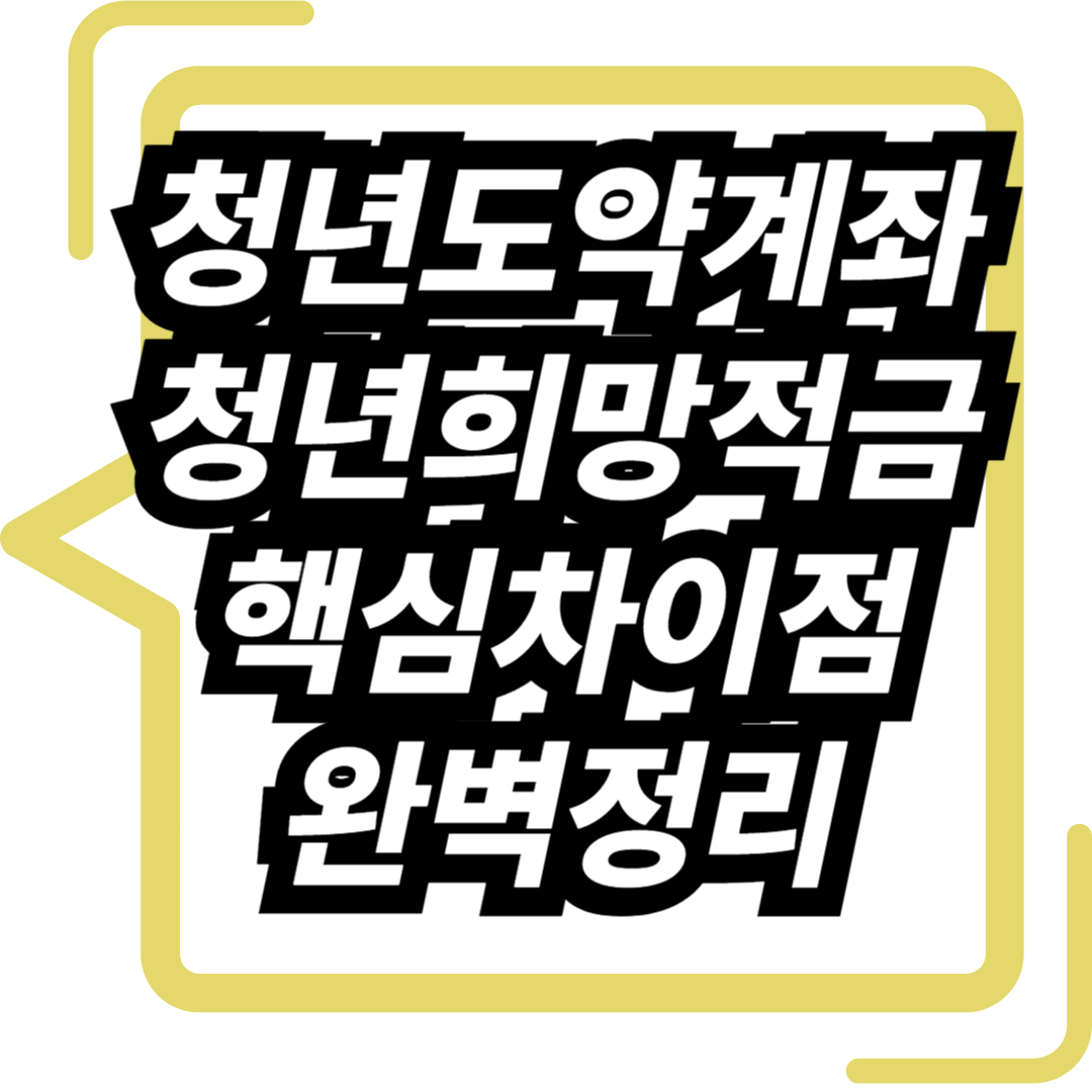 청년도약계좌, 청년희망적금 완벽정리