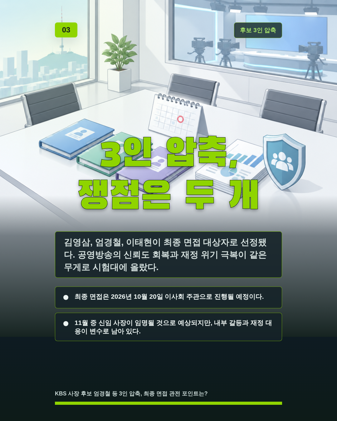 3인 압축, 쟁점은 두 개