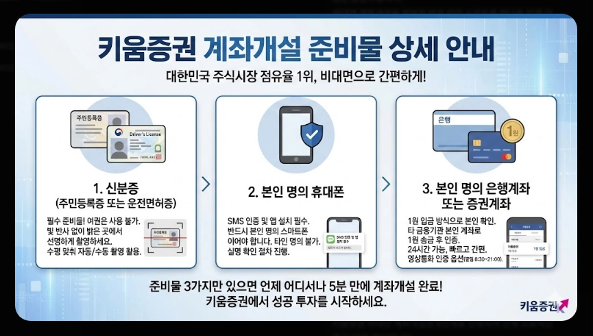 키움증권 계좌개설 준비물
