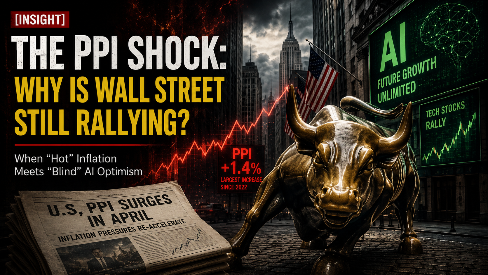 PPI shock and Wall Street rally illustration