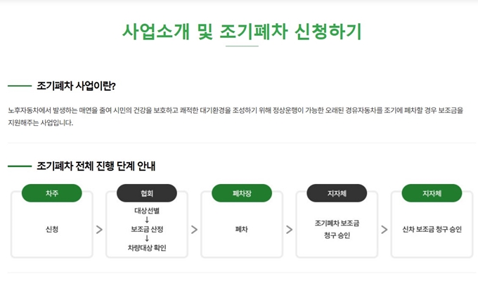 오산 노후경유차 조기폐차 지원금 신청방법