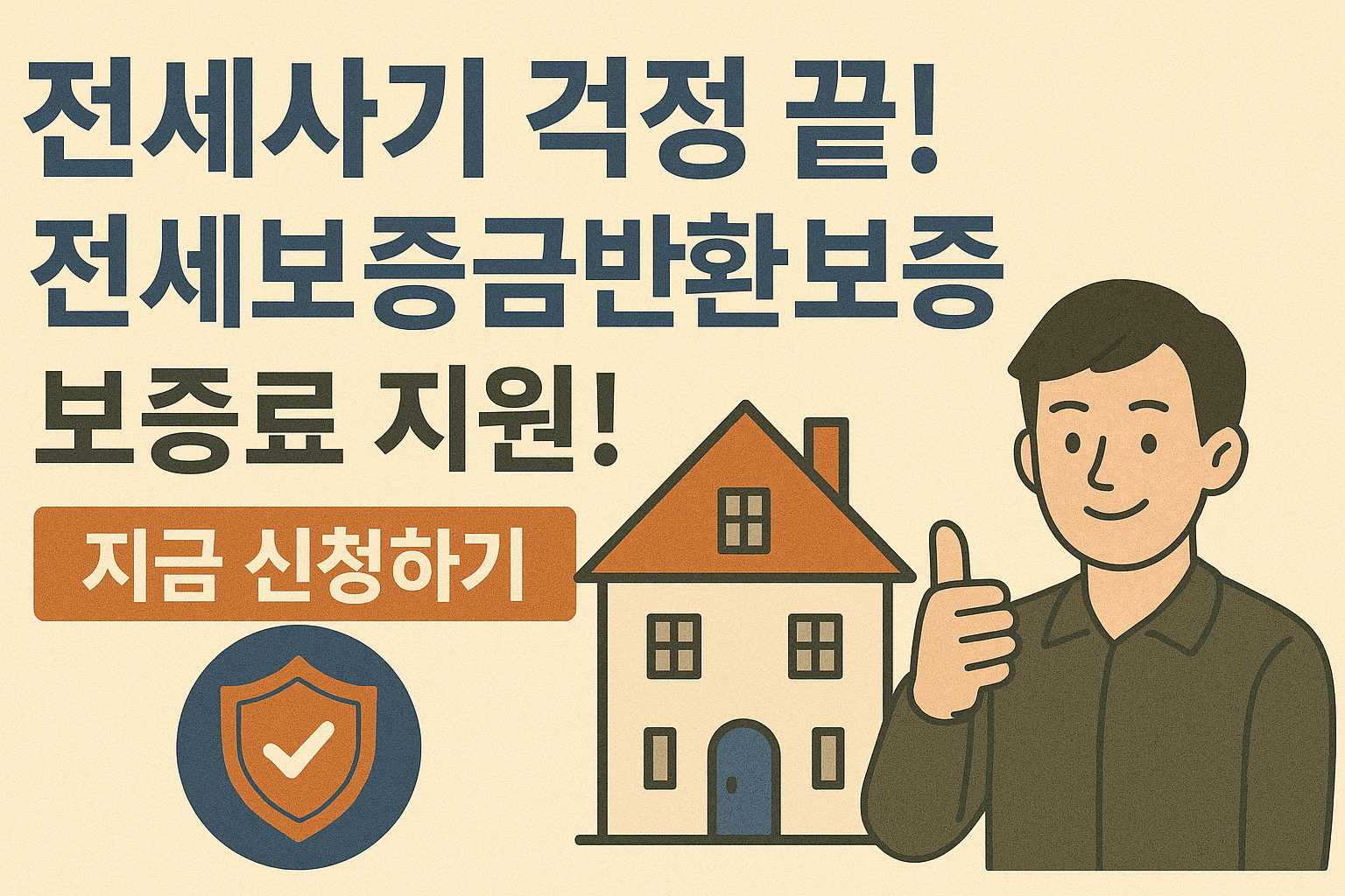 전세사기 걱정 끝! 전세보증금반환보증 보증료 지원! 지금 신청하기!