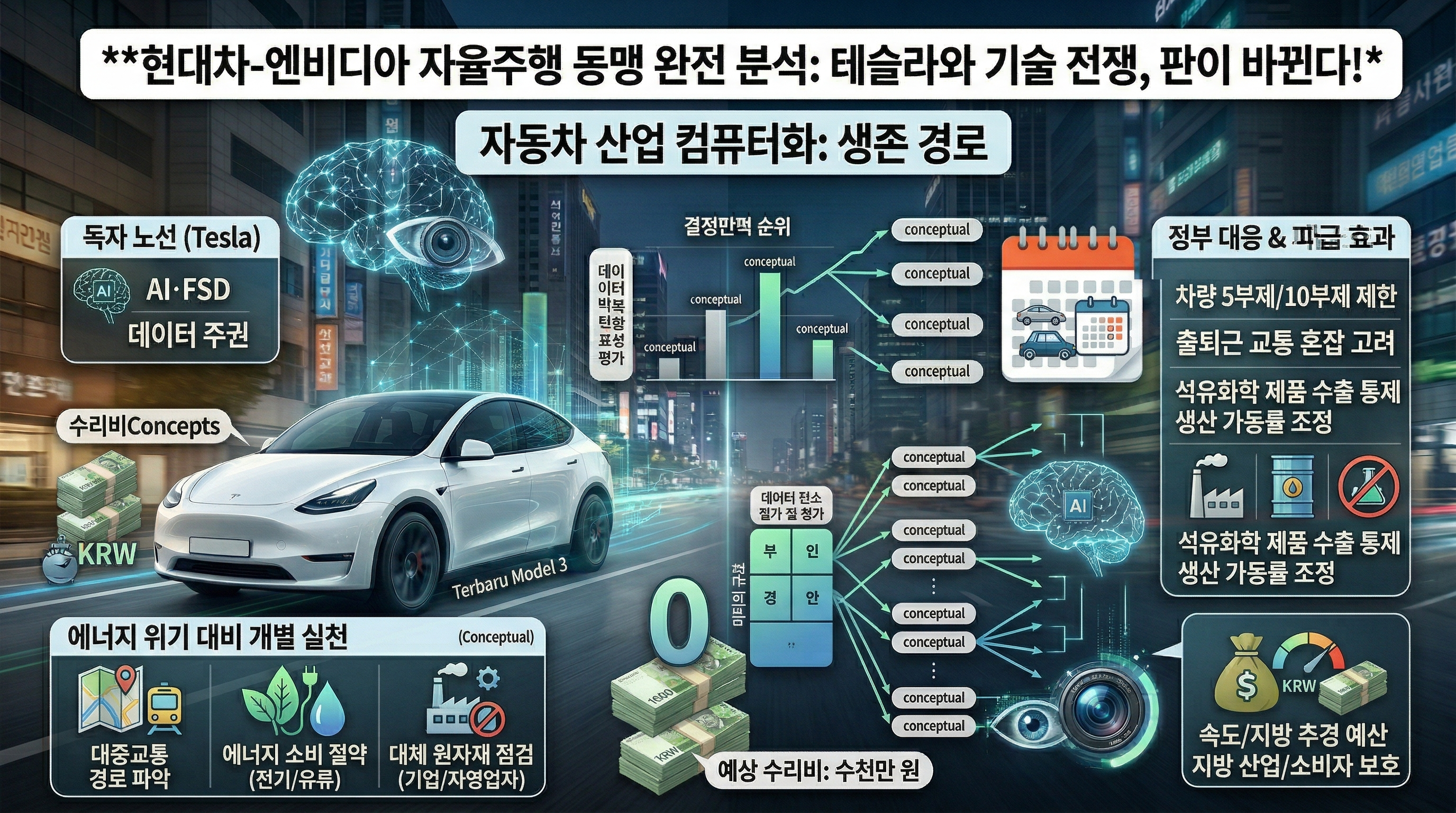 젠슨 황 GTC에서 현대차-엔비디아 자율주행 동맹 공식화. 아트리아·하이페리온 통합 전략, 센서 14개 구성, 세만금 AI 센터
