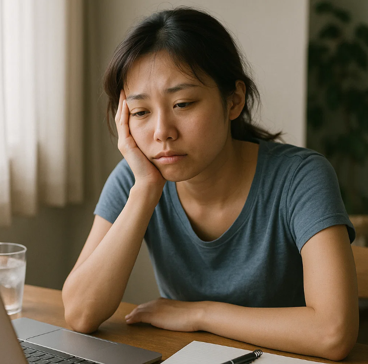 멍하게-앉아있는-사진-피로