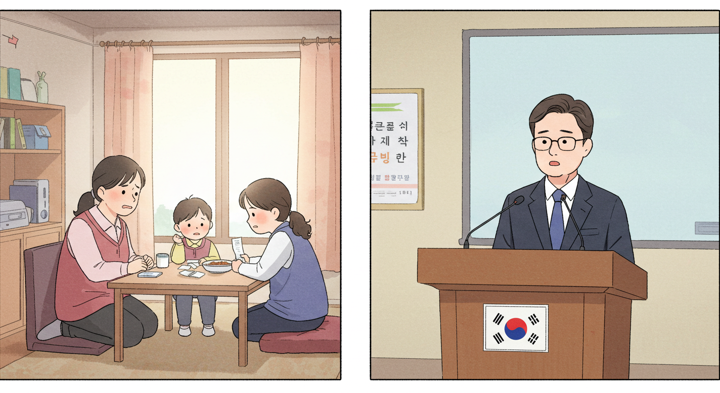 민생지원금 지급 배경을 보여주는 장면