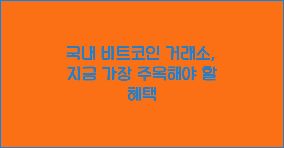 국내 비트코인 거래소