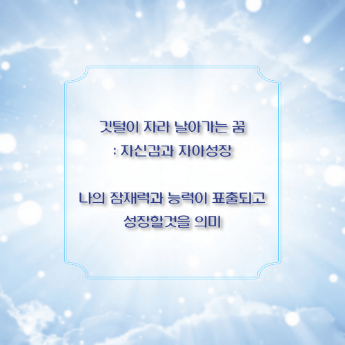 깃털이 자라 날아가는 꿈