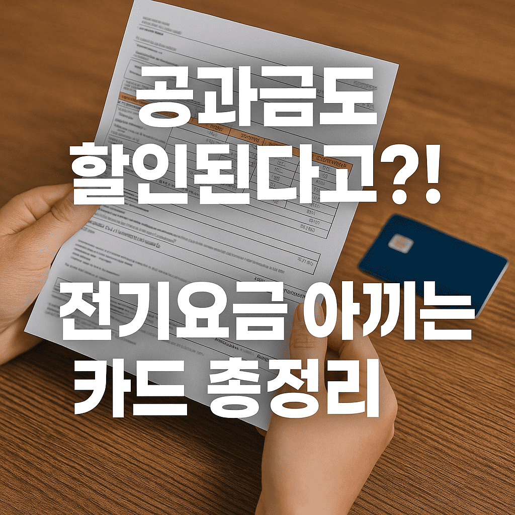 공과금 할인 신용카드 TOP3 요약 및 추천