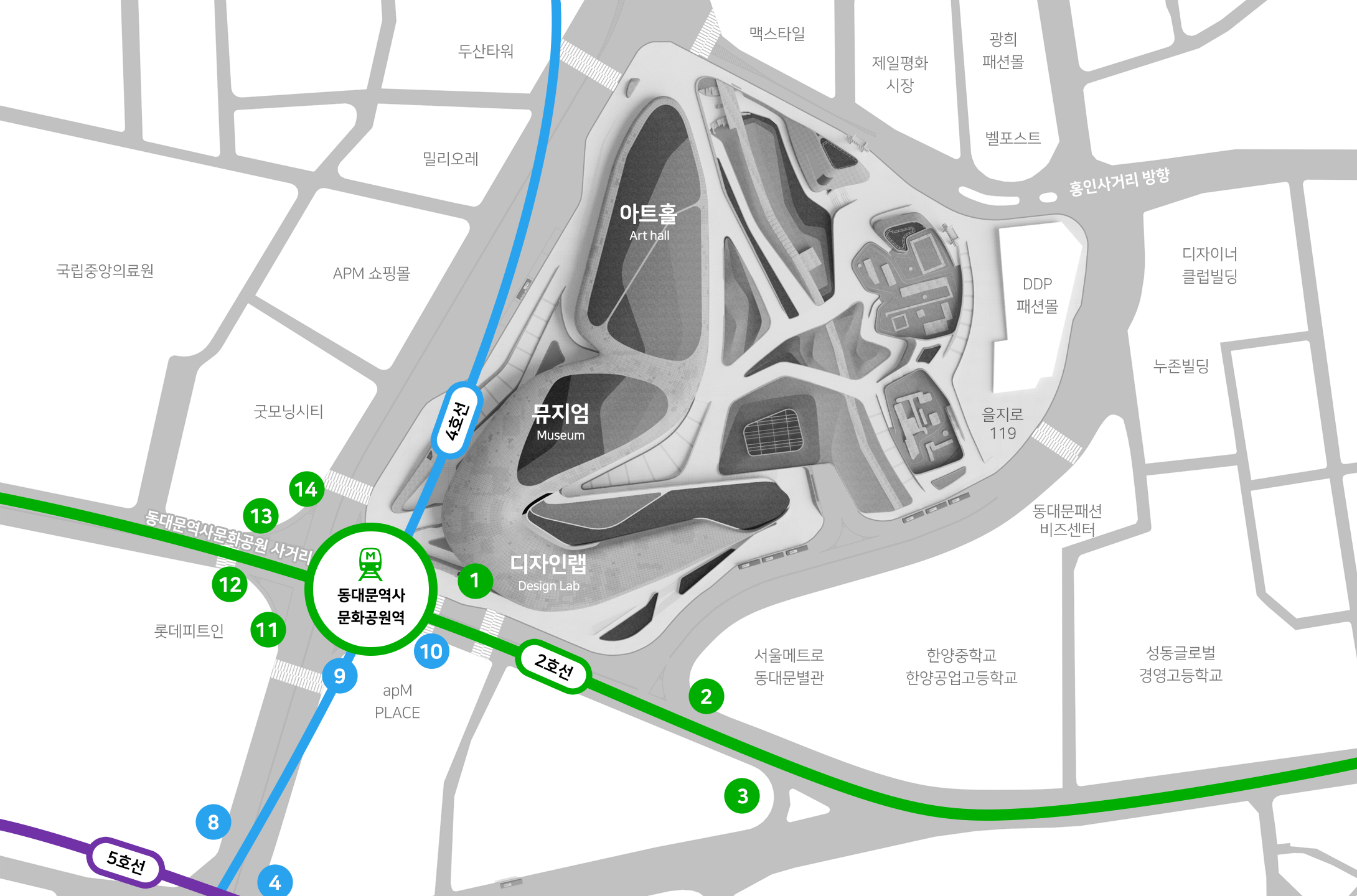 디자인플라자 가는길