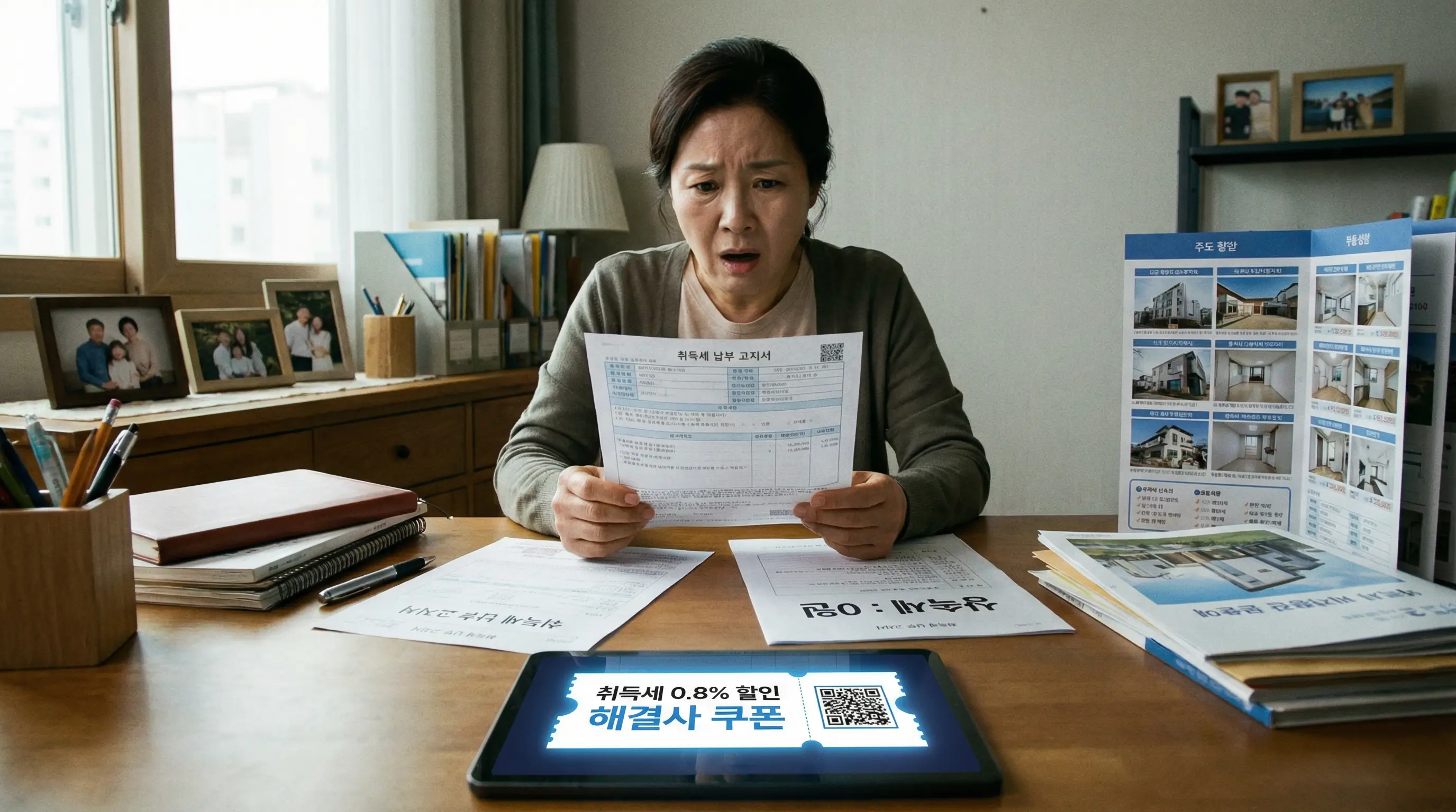 상속세는 0원이지만 취득세 고지서를 받고 당황하는 상속인과 이를 해결해 줄 0.8% 할인 쿠폰 이미지