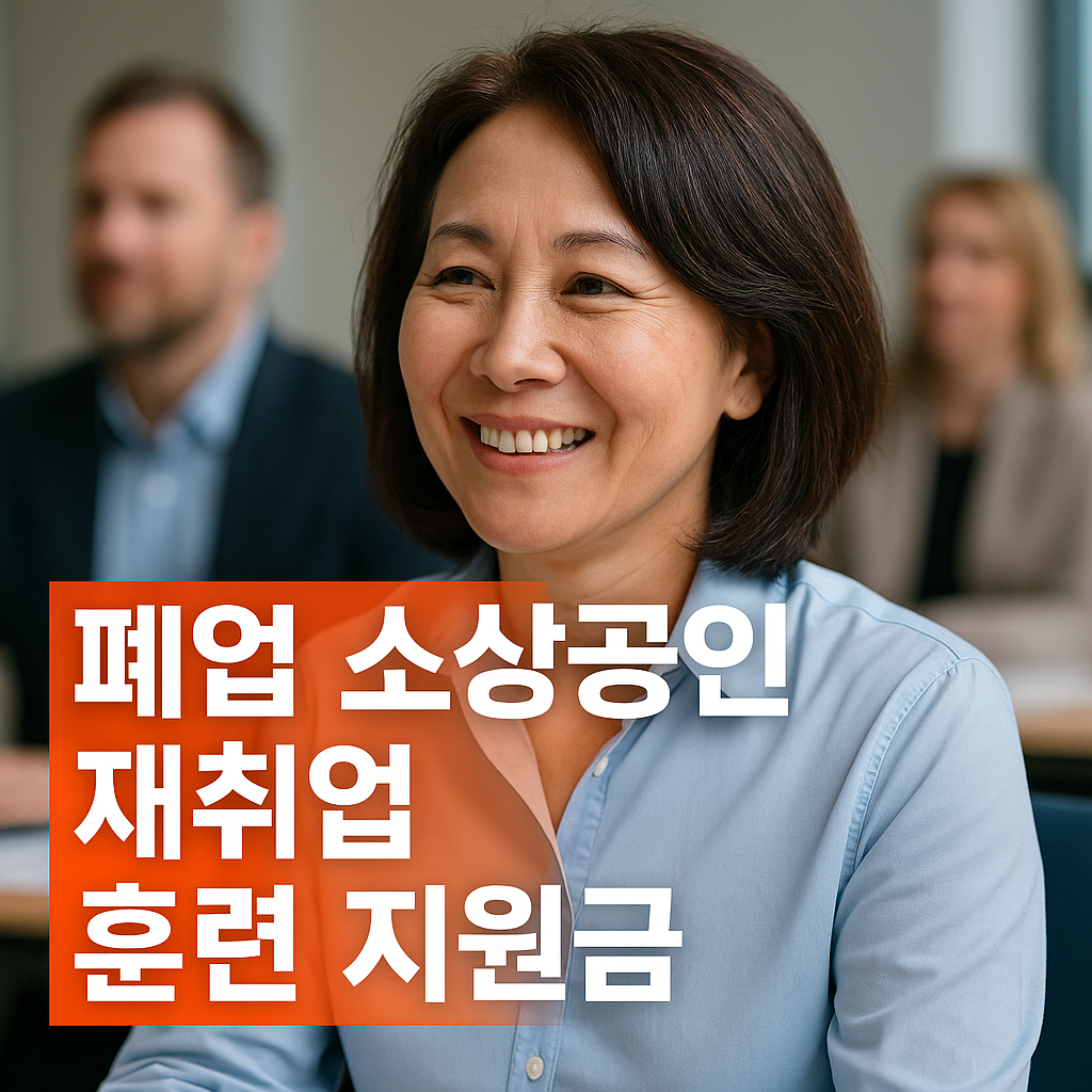 폐업 소상공인 재취업 훈련 지원금