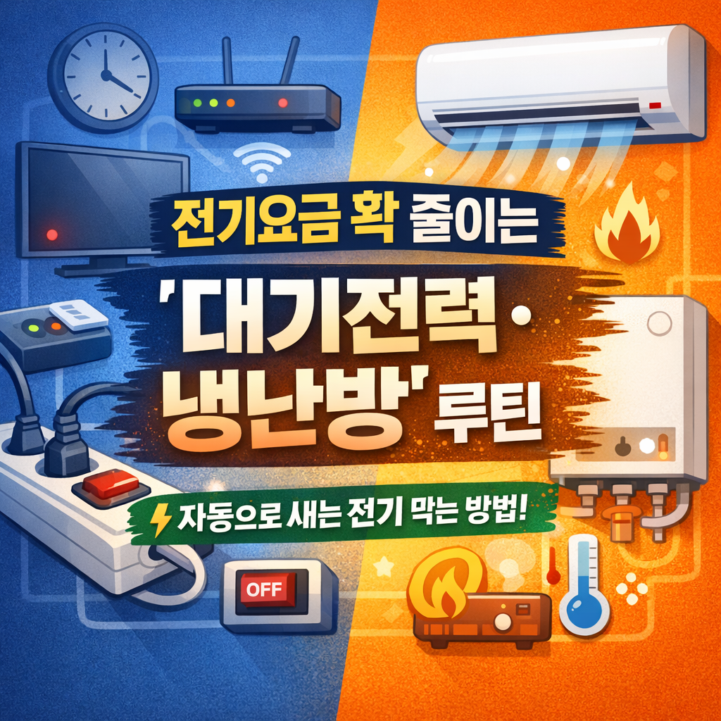 전기요금 줄이는 ‘대기전력·냉난방’ 루틴