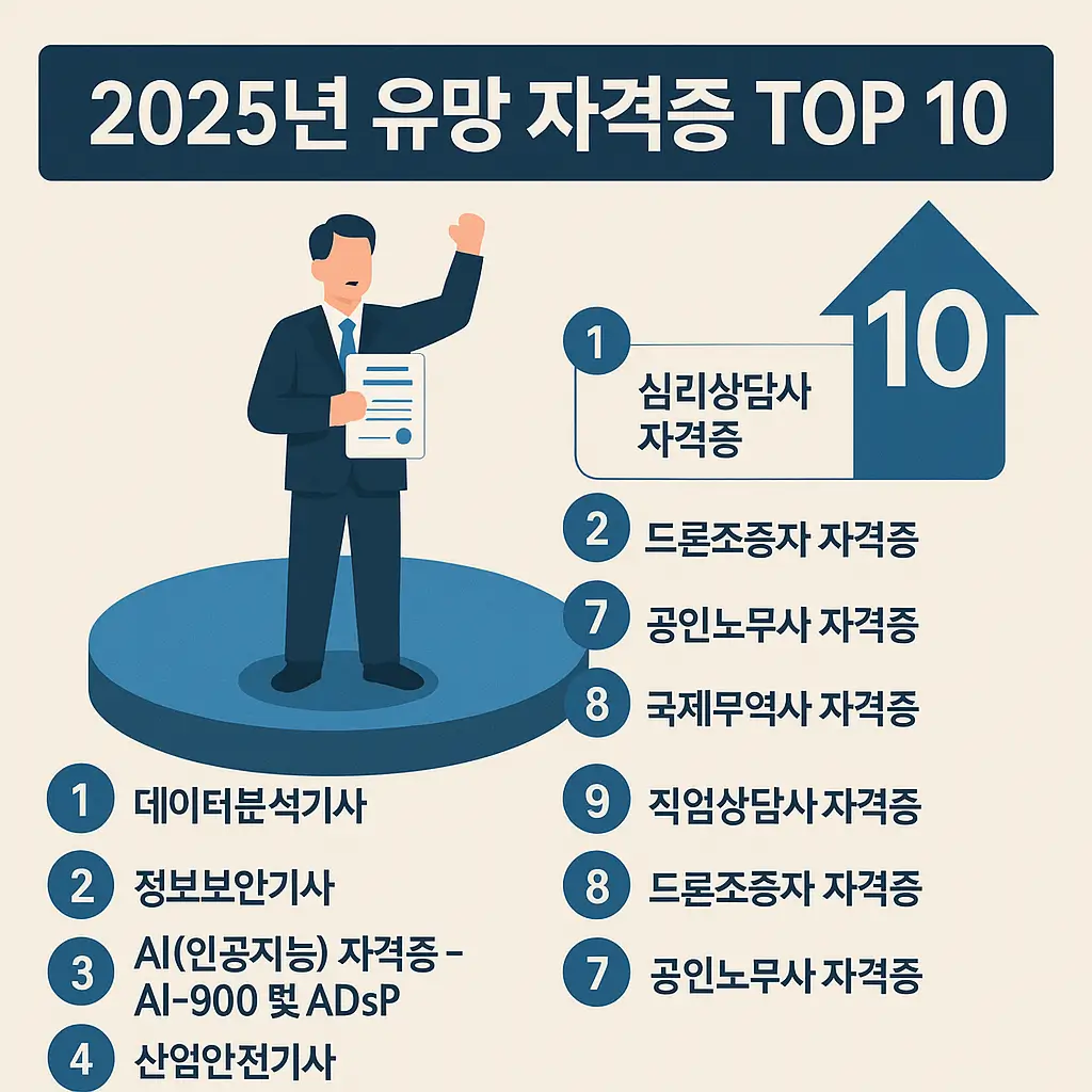 2025년 유망 자격증 TOP 10, 미래 경쟁력을 높이는 핵심 선택
