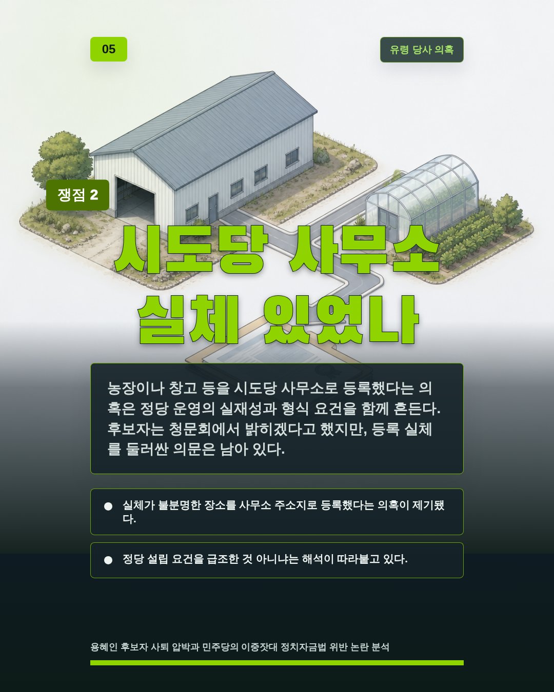 시도당 사무소 실체 있었나