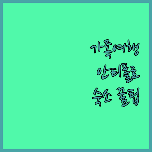 안티폴로 인기 호텔 추천 가족 여행객