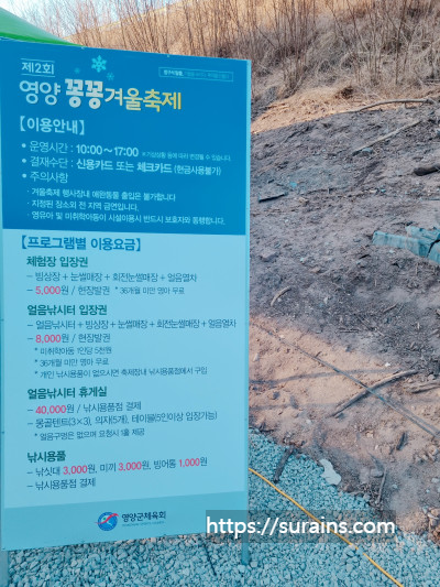 2025 영양 꽁꽁 겨울 축제 여행 주차장 정보
